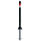 Barrier post | Black - Line |  60 mm | foldable, self-engaging lockto be fixed by plugs, | incl. base rosette, part-no. 470_60, approx. 400 mm below ground | with triangular locking mechanism acc. with DIN 3223
